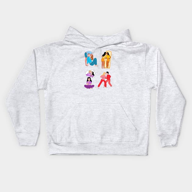 kissing Kids Hoodie by axl class